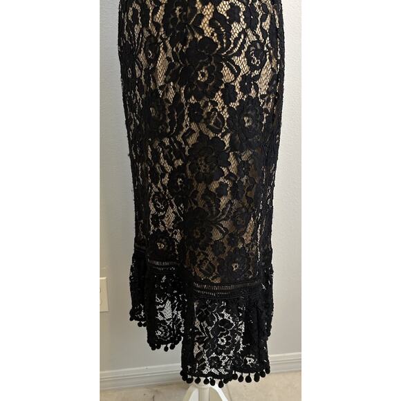 VTG Y2K Black Lace Overlay Dress Romantic Whimsygoth Sexy Vixen Cocktail Sz 10 - Picture 10 of 16